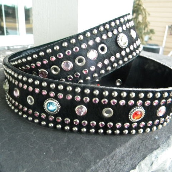 Leatherock Colorful studded/stone Belt main image 12